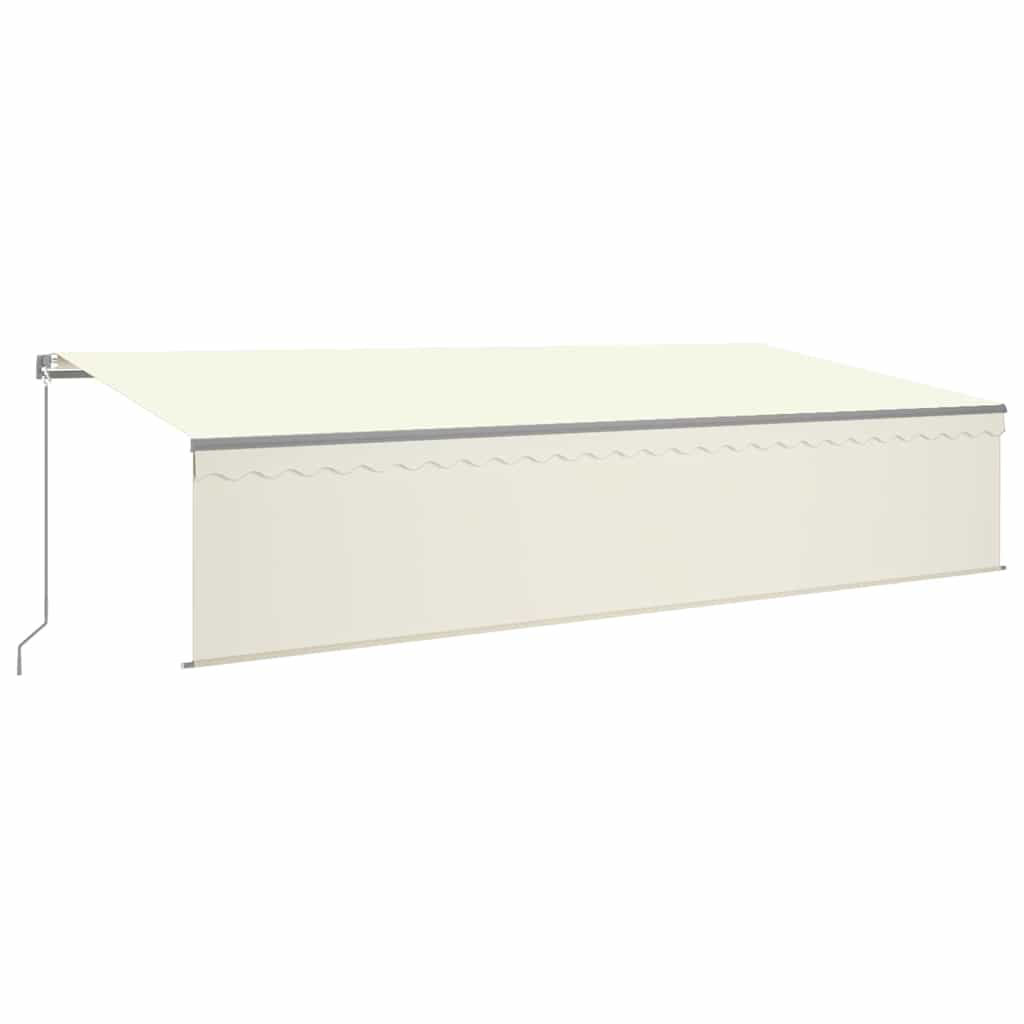 vidaXL Markise Manuell Einziehbar mit Rollo 6x3 m Creme