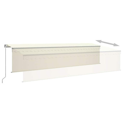 vidaXL Markise Manuell Einziehbar mit Rollo 6x3 m Creme