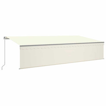 vidaXL Markise Manuell Einziehbar mit Rollo & LED 6x3 m Creme