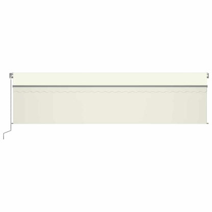 vidaXL Markise Manuell Einziehbar mit Rollo & LED 6x3 m Creme