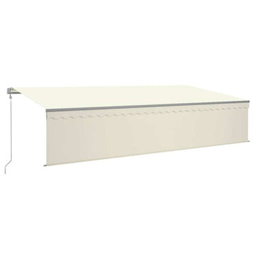 vidaXL Markise Automatisch Einziehbar mit Volant 6x3 m Creme