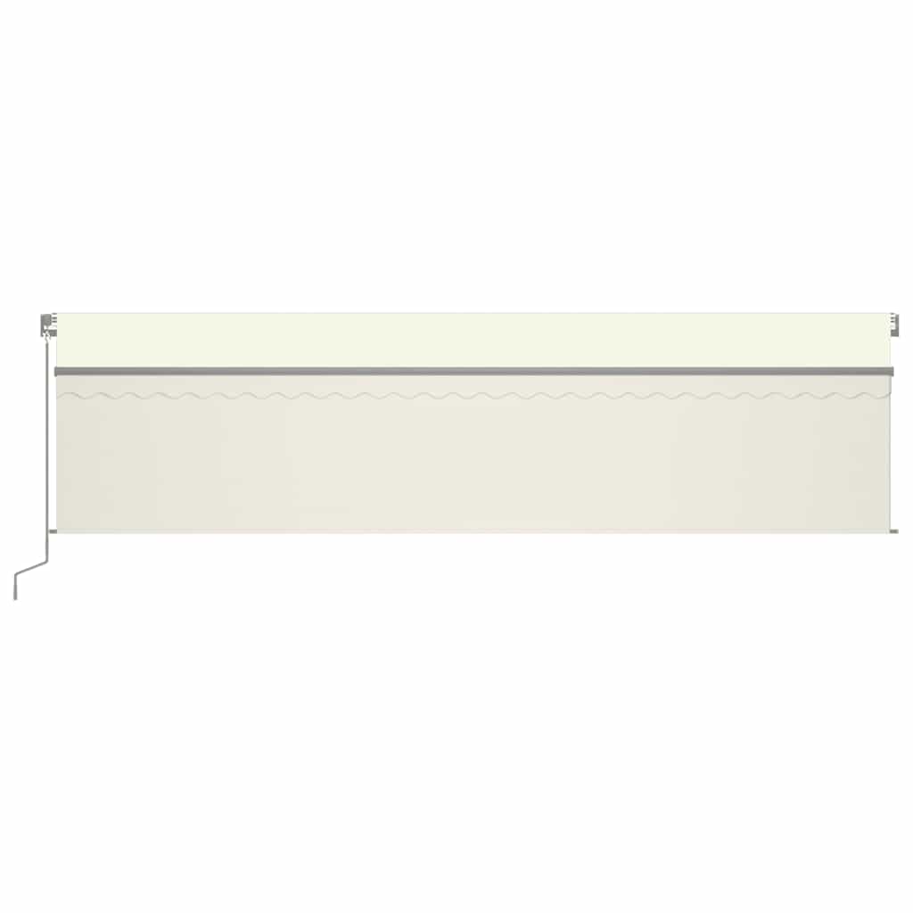 vidaXL Markise Automatisch Einziehbar mit Volant 6x3 m Creme