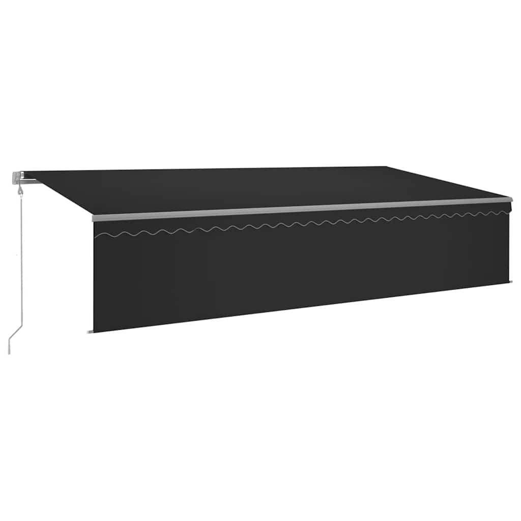 vidaXL Markise Automatisch Einziehbar mit Volant 6x3 m Anthrazit