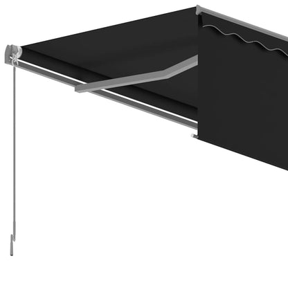 vidaXL Markise Automatisch Einziehbar mit Volant 6x3 m Anthrazit
