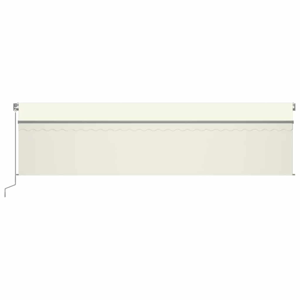 vidaXL Markise Automatisch mit Rollo LED Windsensor 6x3 m Creme