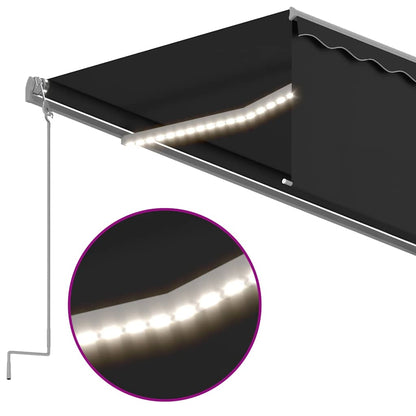 vidaXL Markise Automatisch mit Rollo LED Windsensor 6x3m Anthrazit