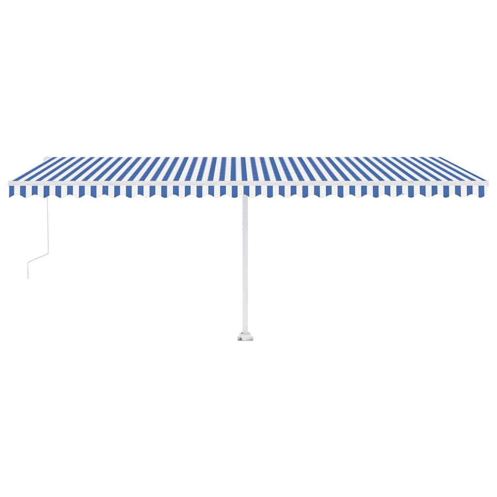 vidaXL Standmarkise Automatisch 600x300 cm Blau/Weiß