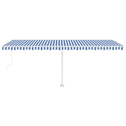 vidaXL Standmarkise Automatisch 600x300 cm Blau/Weiß