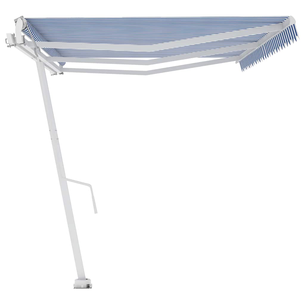 vidaXL Standmarkise Automatisch 600x300 cm Blau/Weiß