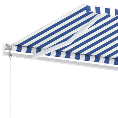 vidaXL Standmarkise Automatisch 600x300 cm Blau/Weiß