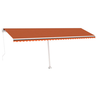 vidaXL Standmarkise Manuell Einziehbar 600x350 cm Orange/Braun