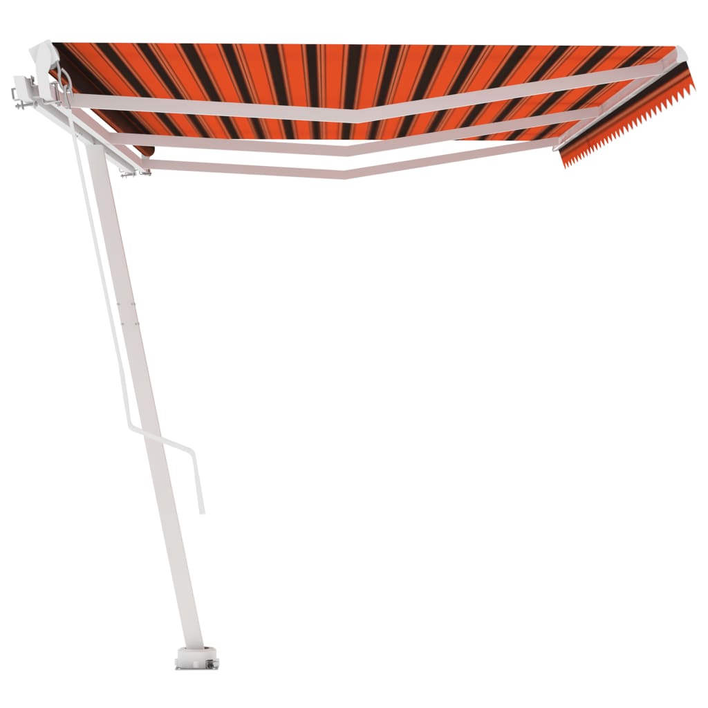 vidaXL Standmarkise Manuell Einziehbar 600x350 cm Orange/Braun