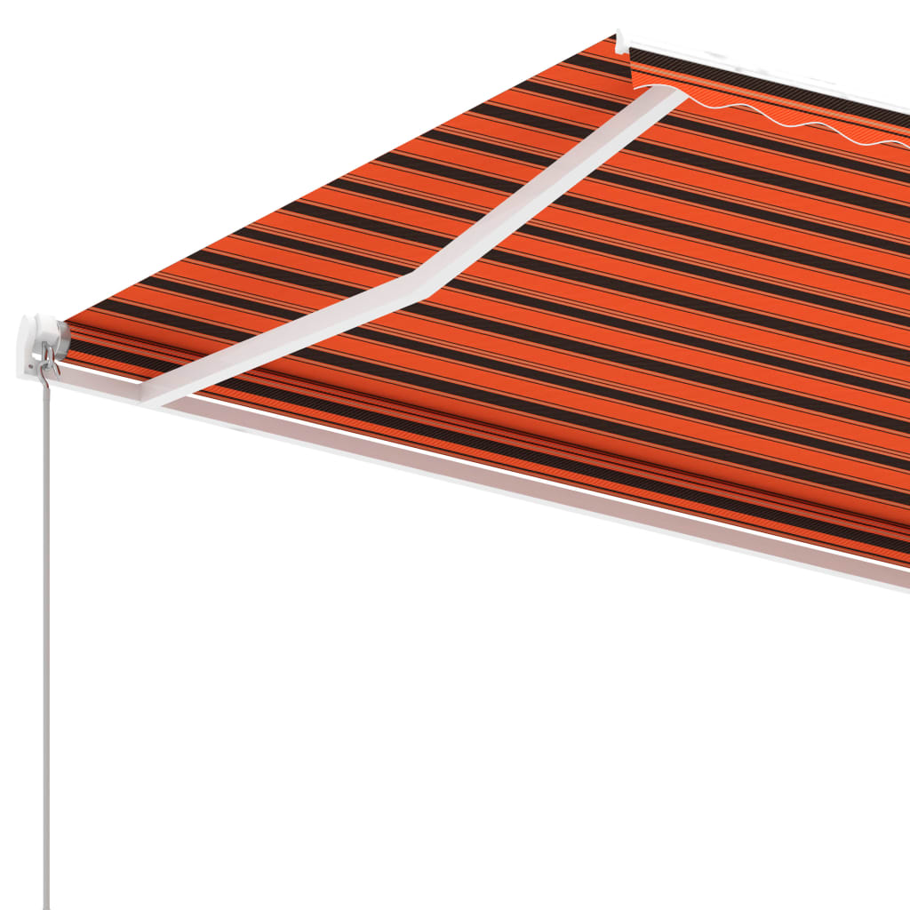 vidaXL Standmarkise Manuell Einziehbar 600x350 cm Orange/Braun