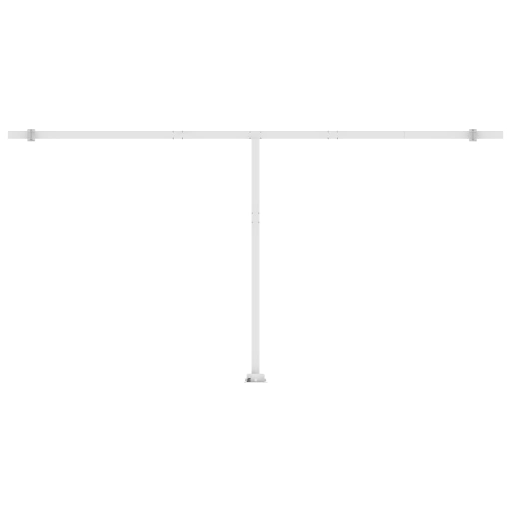 vidaXL Markise Manuell Einziehbar mit LED 600x350 cm Orange und Braun
