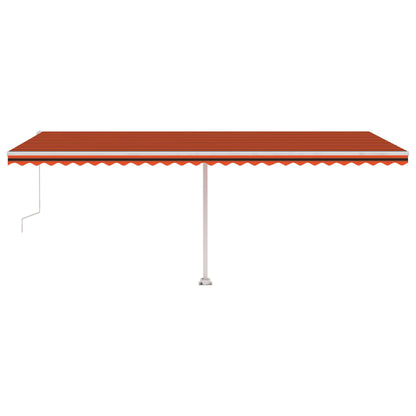 vidaXL Standmarkise Automatisch 600x350 cm Orange/Braun