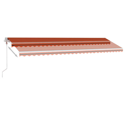 vidaXL Standmarkise Automatisch 600x350 cm Orange/Braun