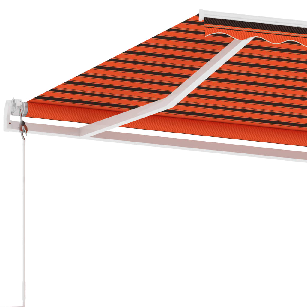 vidaXL Standmarkise Automatisch 600x350 cm Orange/Braun