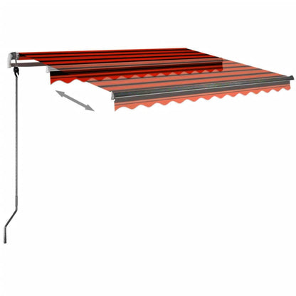 vidaXL Standmarkise Manuell Einziehbar 300x250 cm Orange/Braun