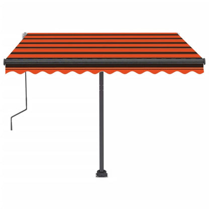vidaXL Standmarkise Manuell Einziehbar 300x250 cm Orange/Braun