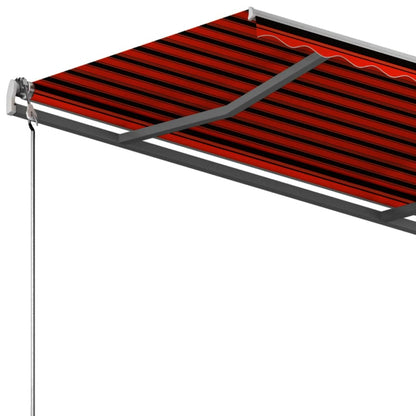 vidaXL Standmarkise Manuell Einziehbar 300x250 cm Orange/Braun
