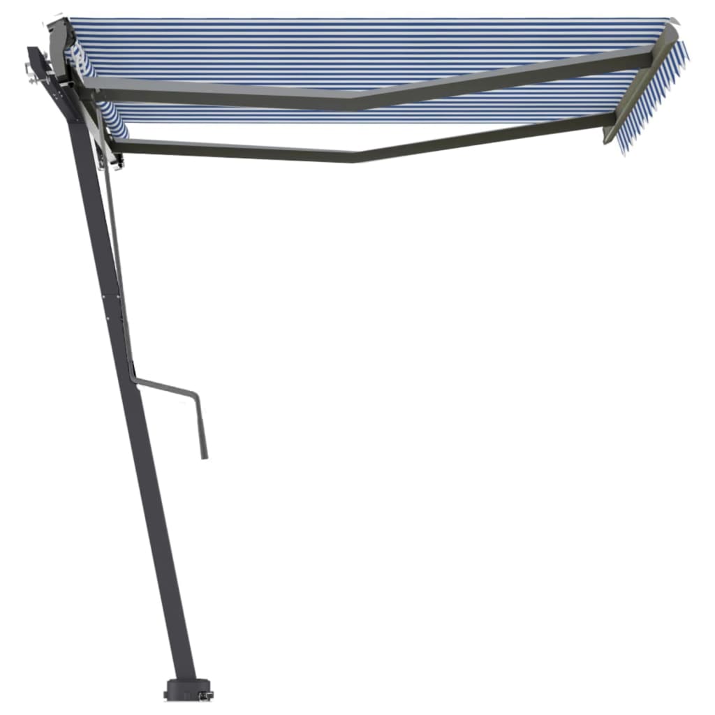 vidaXL Standmarkise Automatisch 300x250 cm Blau/Weiß