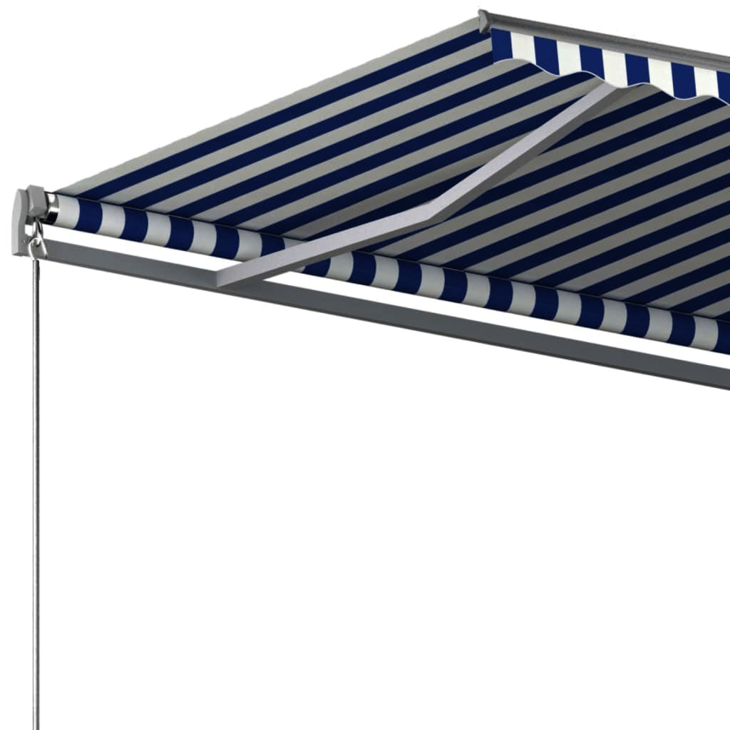 vidaXL Standmarkise Automatisch 300x250 cm Blau/Weiß