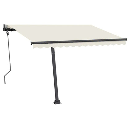 vidaXL Store banne autoportant automatique 300x250 cm Blanc cassé