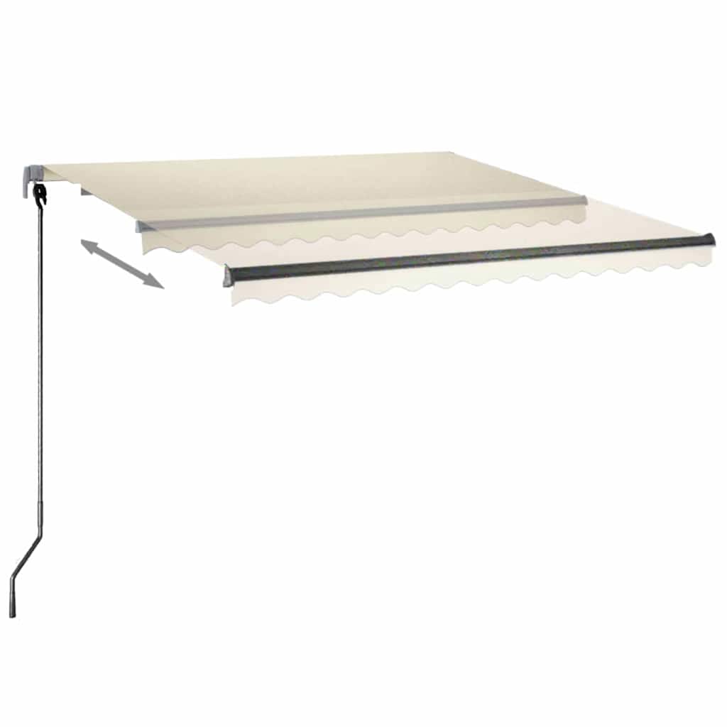 vidaXL Store banne autoportant automatique 300x250 cm Blanc cassé
