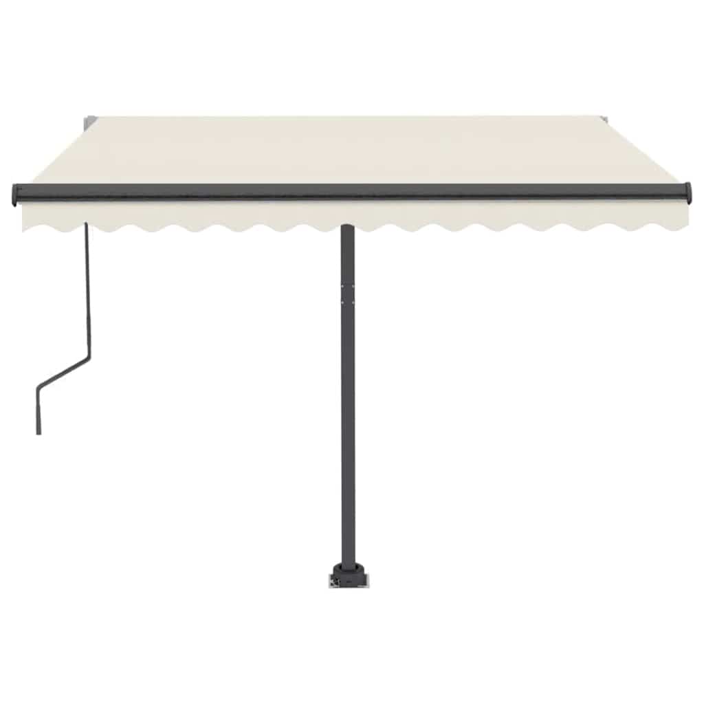 vidaXL Store banne autoportant automatique 300x250 cm Blanc cassé