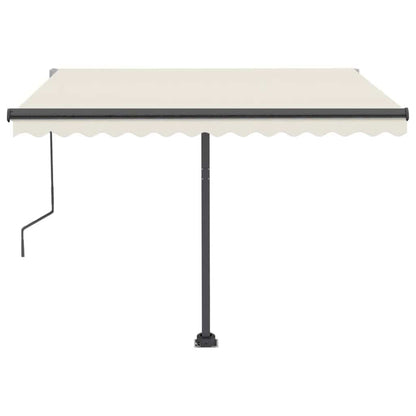vidaXL Store banne autoportant automatique 300x250 cm Blanc cassé
