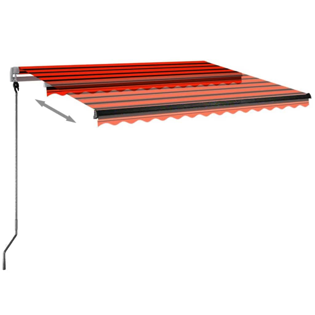 vidaXL Standmarkise Automatisch 300x250 cm Orange/Braun