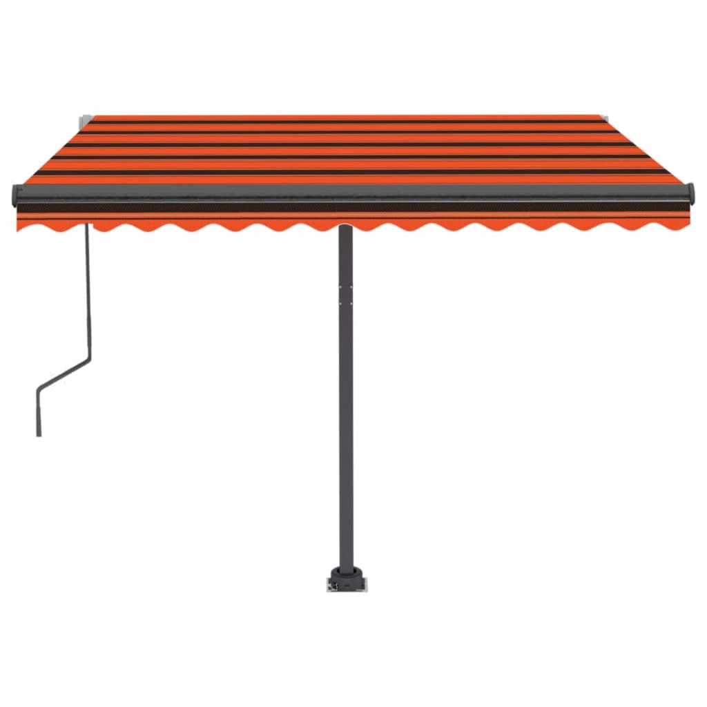 vidaXL Standmarkise Automatisch 300x250 cm Orange/Braun
