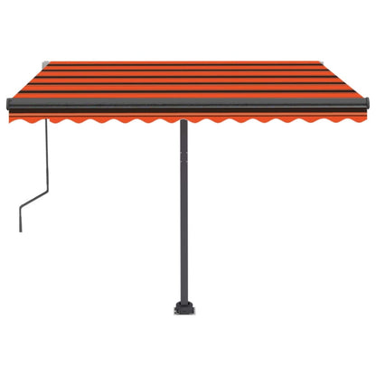 vidaXL Standmarkise Automatisch 300x250 cm Orange/Braun