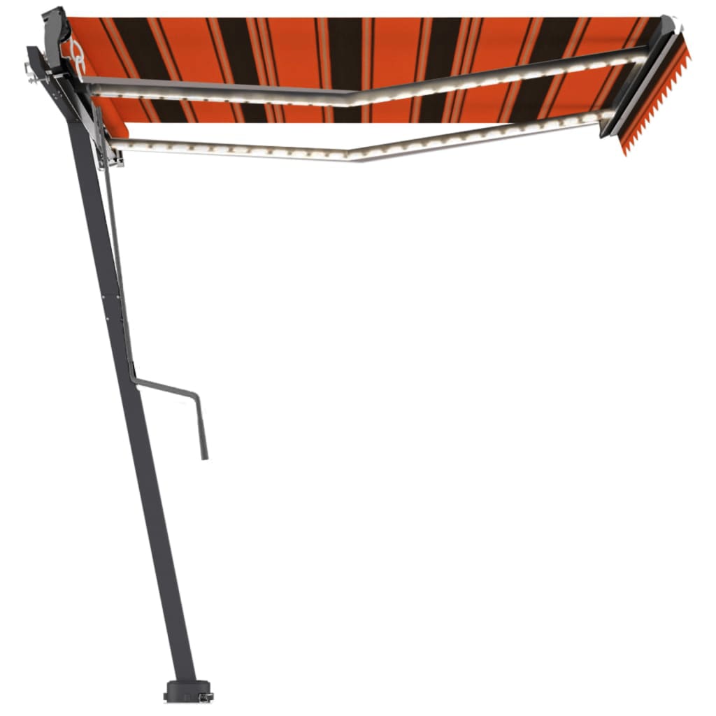 vidaXL Standmarkise Automatisch 300x250 cm Orange/Braun