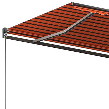 vidaXL Standmarkise Automatisch 300x250 cm Orange/Braun