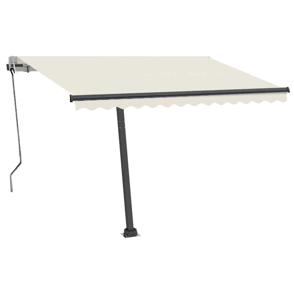 vidaXL Automatische Markise mit LED & Windsensor 300x250 cm Creme