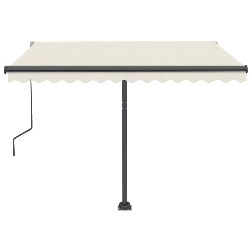 vidaXL Automatische Markise mit LED & Windsensor 300x250 cm Creme