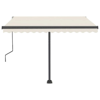 vidaXL Automatische Markise mit LED & Windsensor 300x250 cm Creme