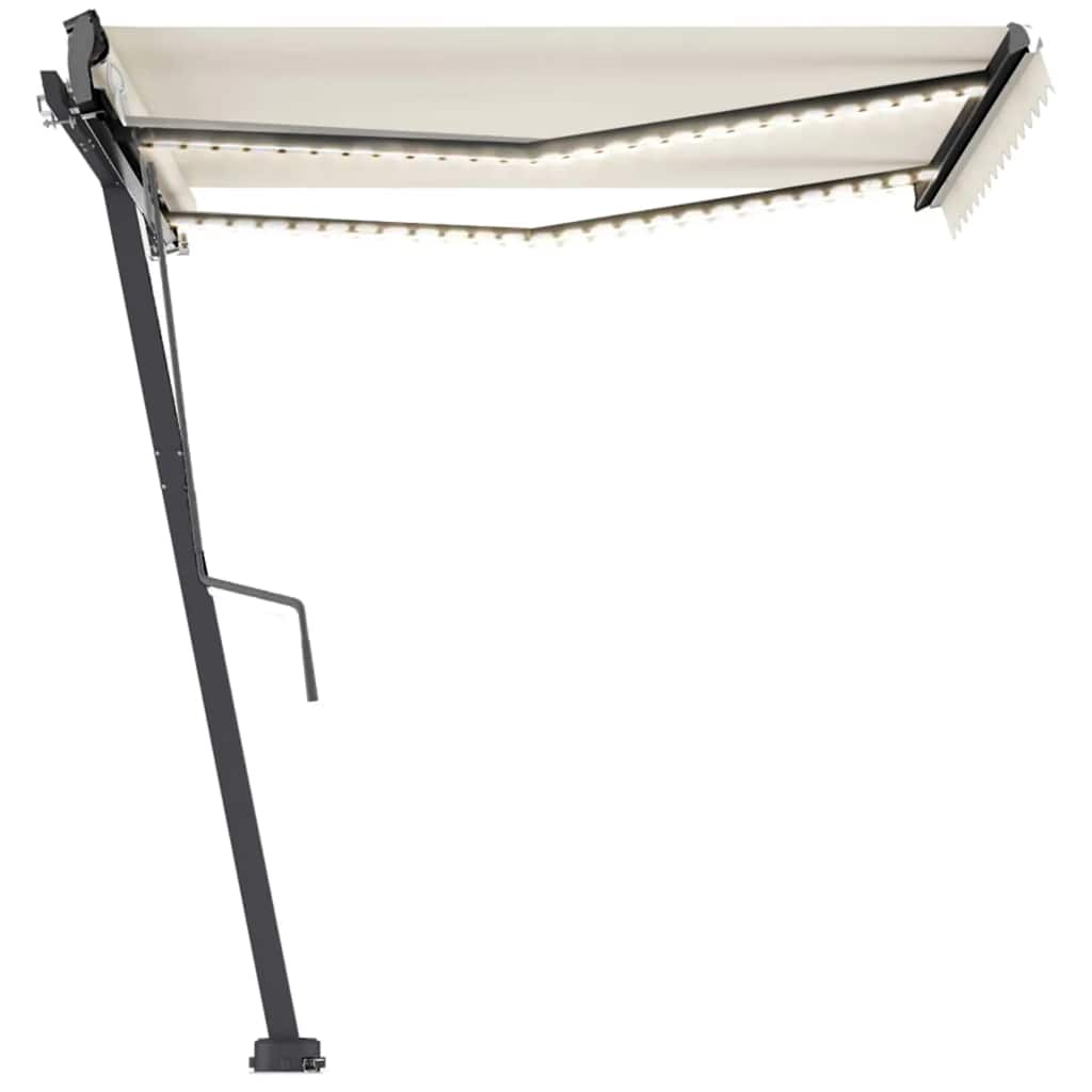 vidaXL Automatische Markise mit LED & Windsensor 300x250 cm Creme