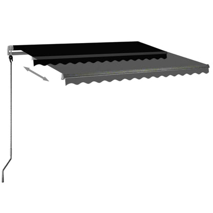 vidaXL Automatische Markise mit LED & Windsensor 300x250 cm Anthrazit