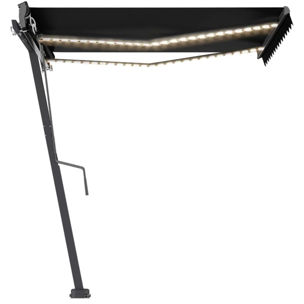 vidaXL Automatische Markise mit LED & Windsensor 300x250 cm Anthrazit