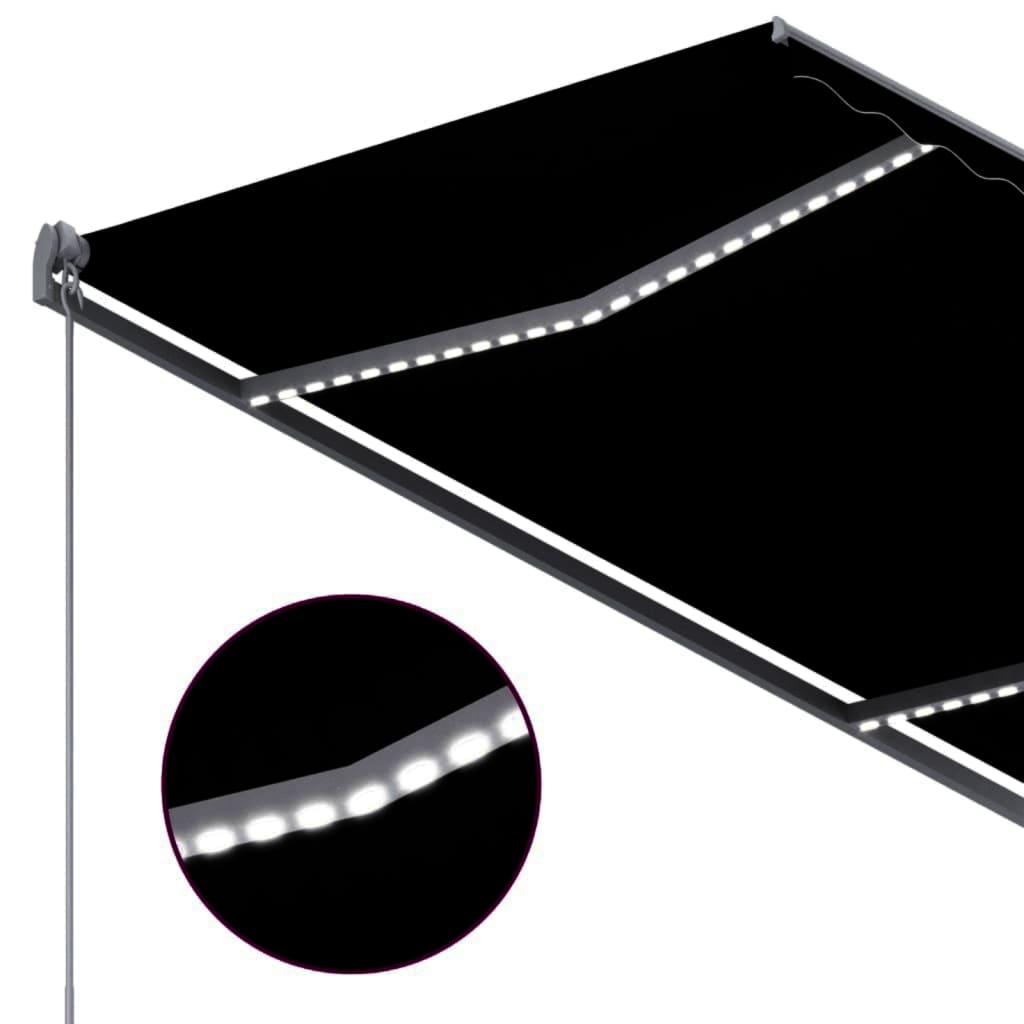 vidaXL Automatische Markise mit LED & Windsensor 300x250 cm Anthrazit