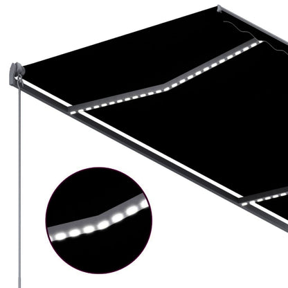 vidaXL Automatische Markise mit LED & Windsensor 300x250 cm Anthrazit