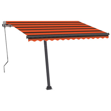 vidaXL Automatische Markise mit LED Windsensor 300x250 cm Orange/Braun