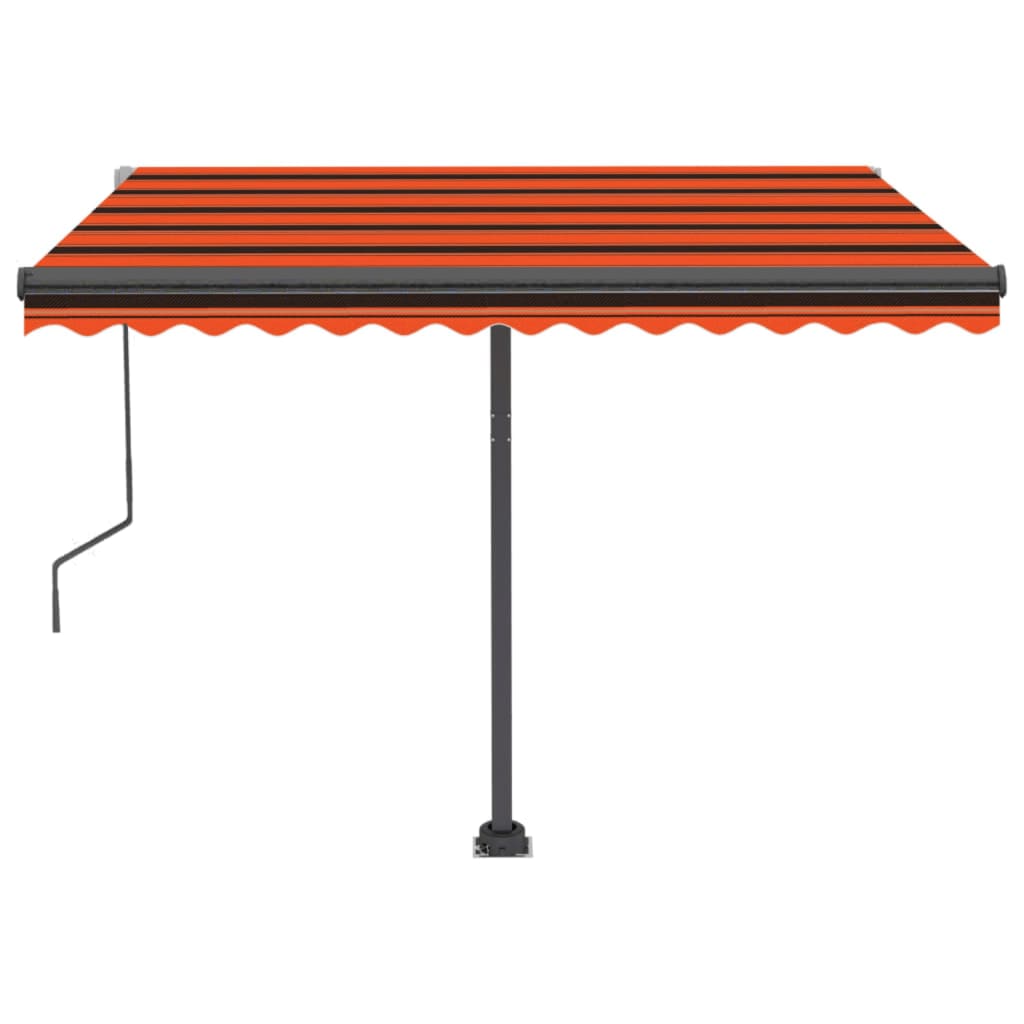 vidaXL Automatische Markise mit LED Windsensor 300x250 cm Orange/Braun