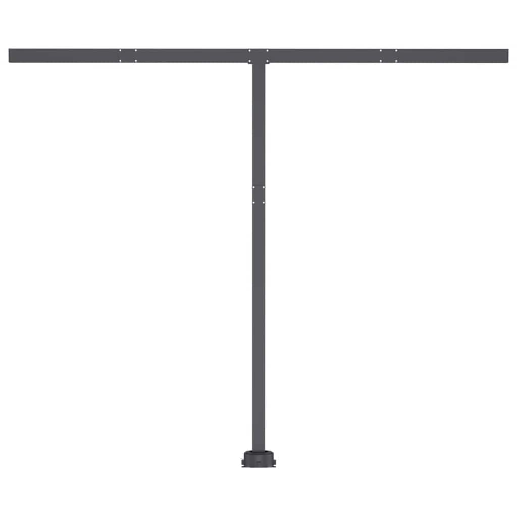 vidaXL Standmarkise Manuell Einziehbar 350x250 cm Blau/Weiß