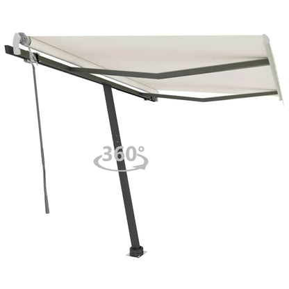 vidaXL Standmarkise Manuell Einziehbar 350x250 cm Creme