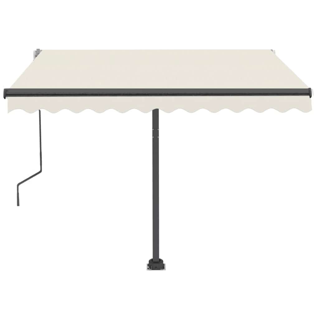vidaXL Standmarkise Manuell Einziehbar 350x250 cm Creme