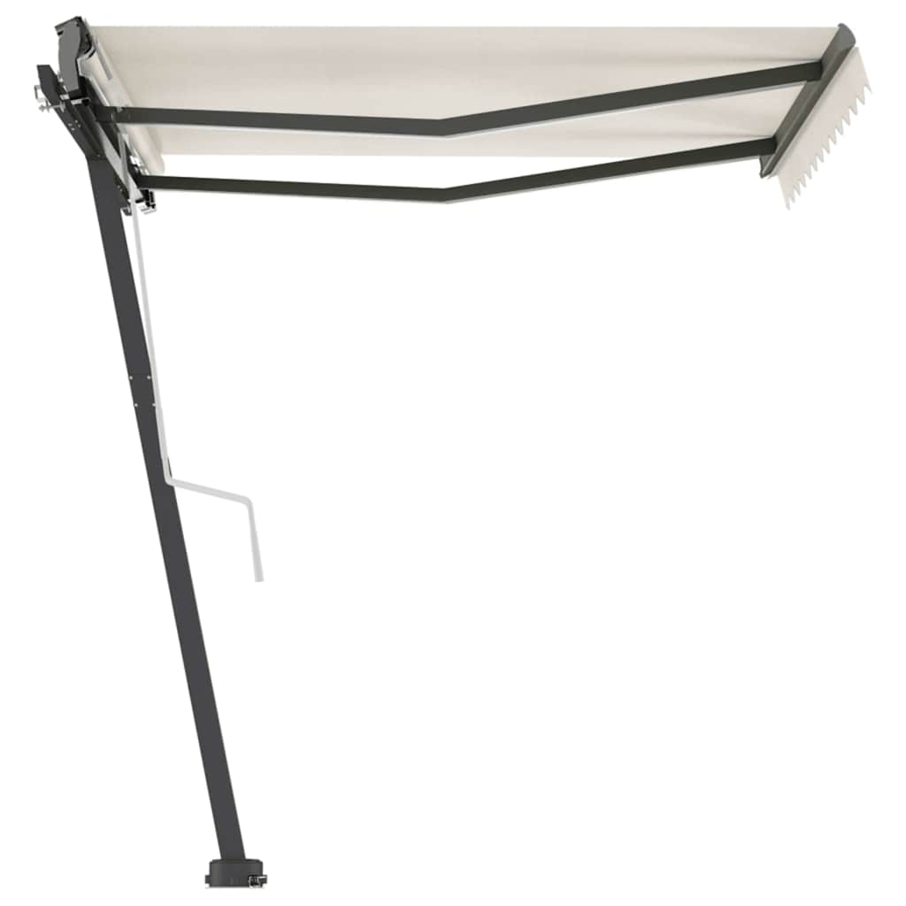 vidaXL Standmarkise Manuell Einziehbar 350x250 cm Creme