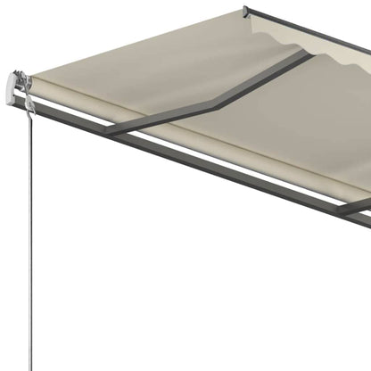 vidaXL Standmarkise Manuell Einziehbar 350x250 cm Creme